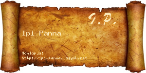Ipi Panna névjegykártya